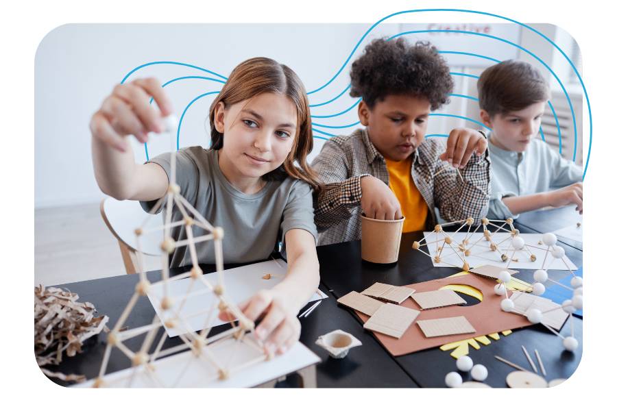 Children in a science classroom